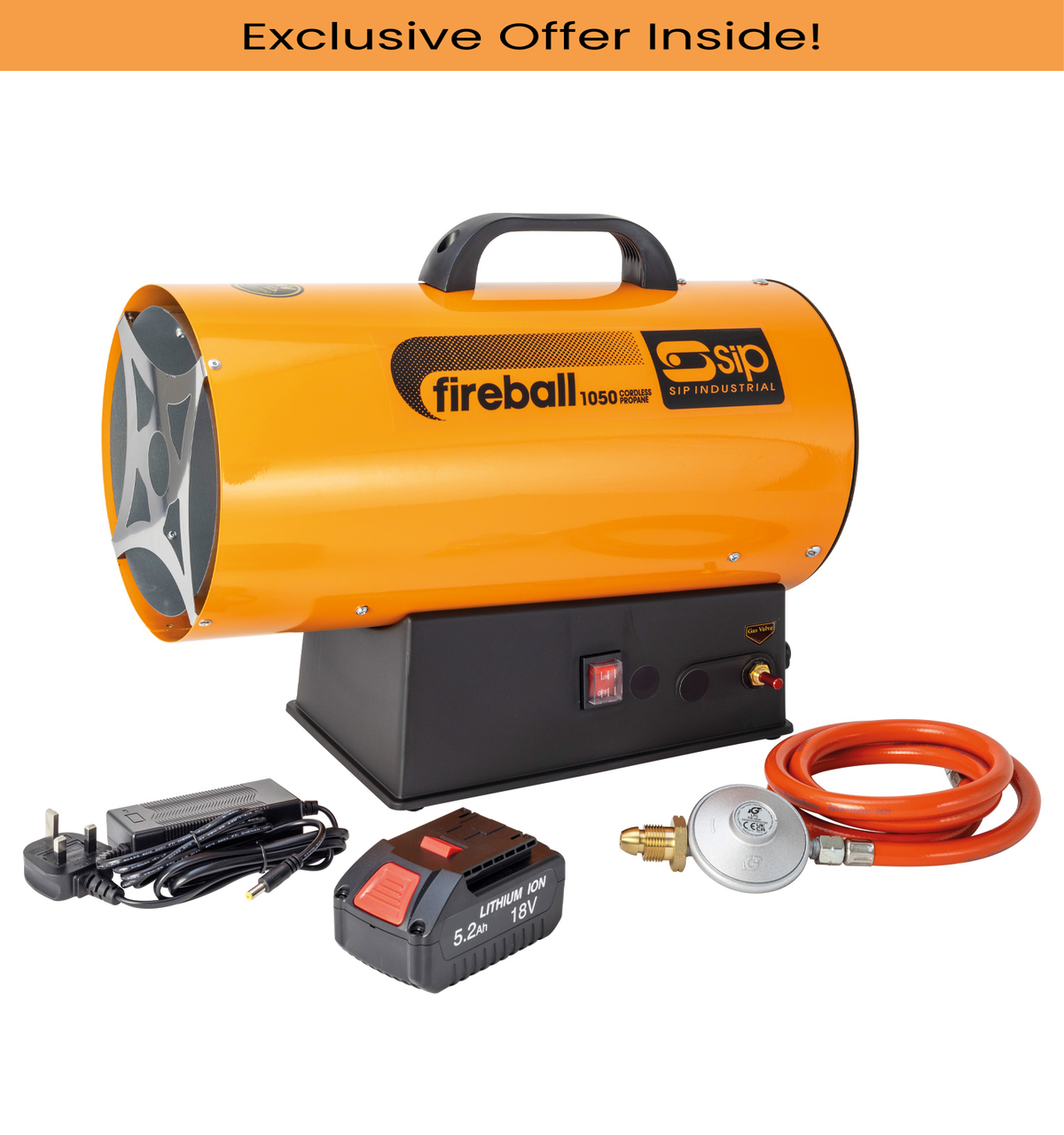 SIP 09279  Fireball 1050 Cordless Propane Heater